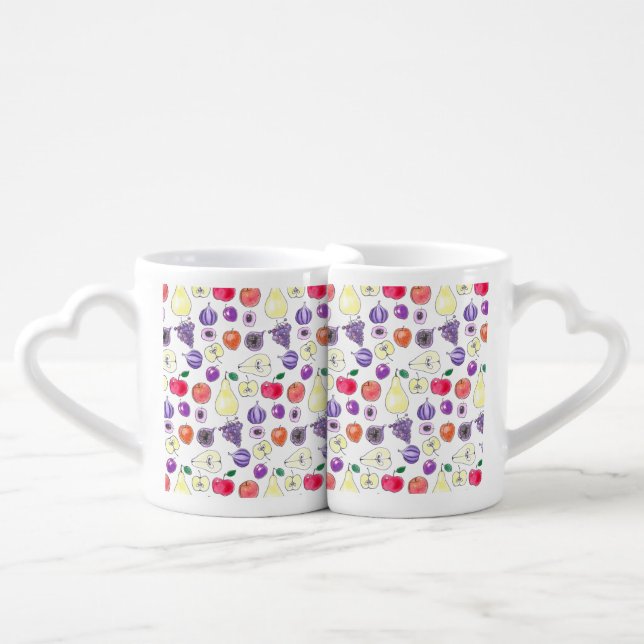 Fruit pattern coffee mug set (Front Nesting)