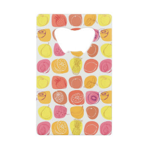 Fruit pattern credit card bottle opener