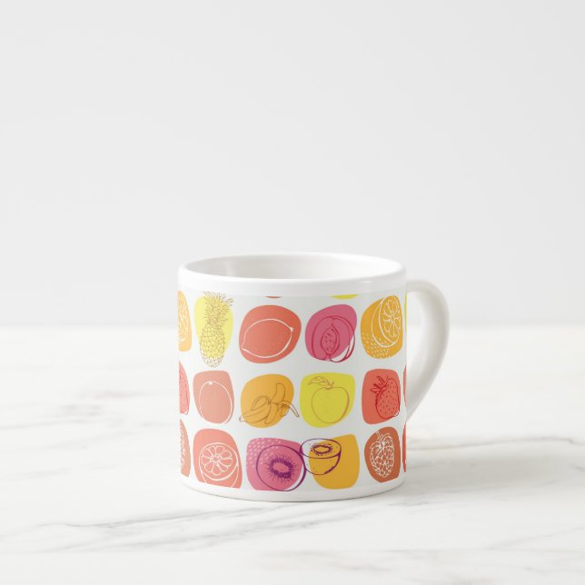 Fruit pattern espresso cup (Front Right)