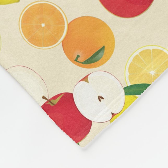 Fruit Pattern Fleece Blanket (Corner)