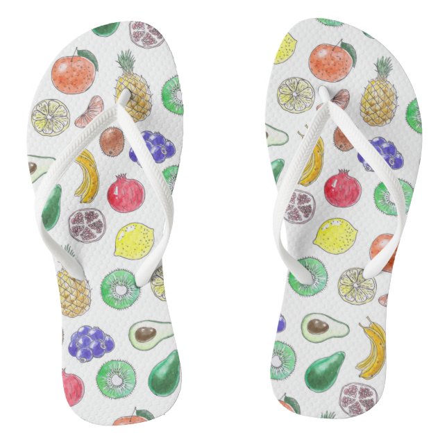 Fruit pattern flip flops (Footbed)