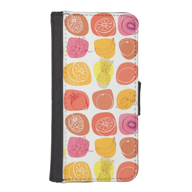 Fruit pattern iPhone wallet case (Front)
