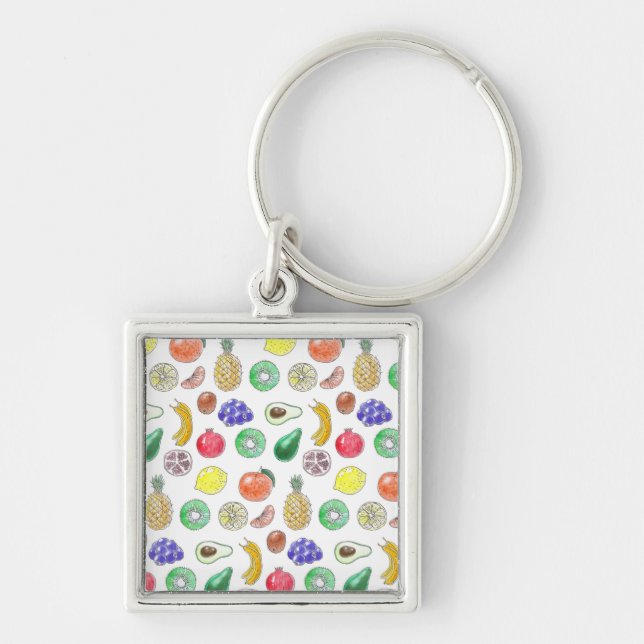 Fruit pattern keychain (Front)