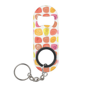 Fruit pattern keychain bottle opener