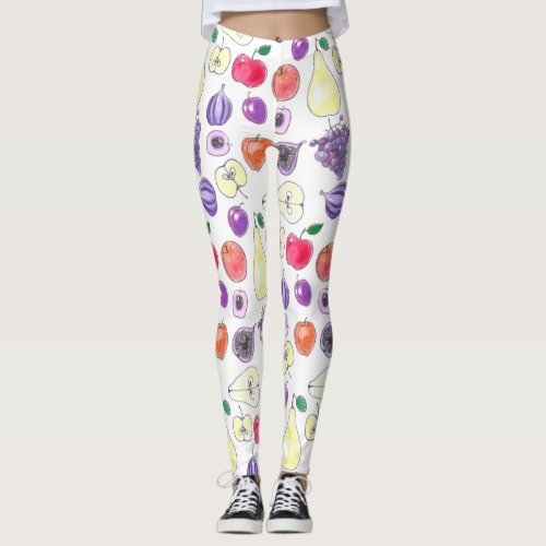 Fruit pattern leggings