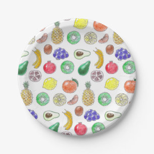 Fruit pattern paper plates