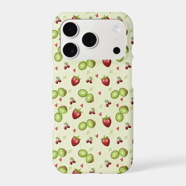 Fruit Pattern Pastel Green Phone Case (Back)