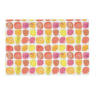 Fruit pattern placemat