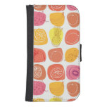 Fruit pattern wallet phone case for samsung galaxy s4