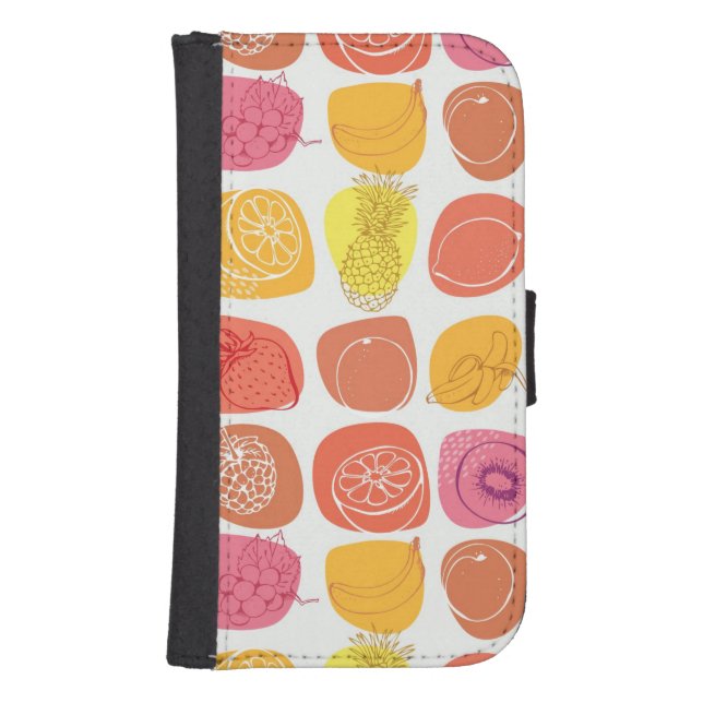 Fruit pattern samsung galaxy wallet case (Front)