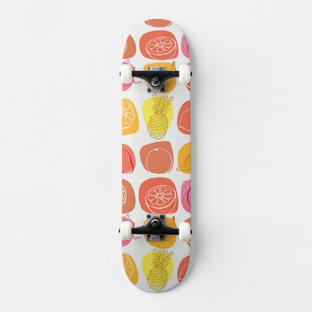 Fruit pattern skateboard deck (Front)