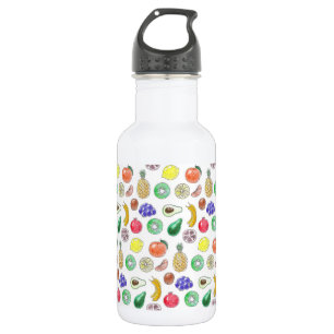 Fruit pattern stainless steel water bottle