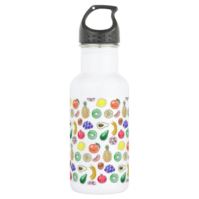 Fruit pattern stainless steel water bottle (Front)