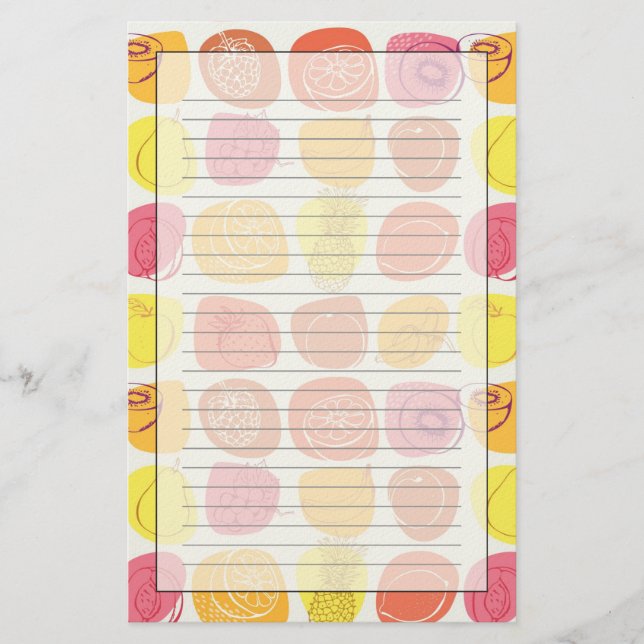 Fruit pattern stationery (Front)