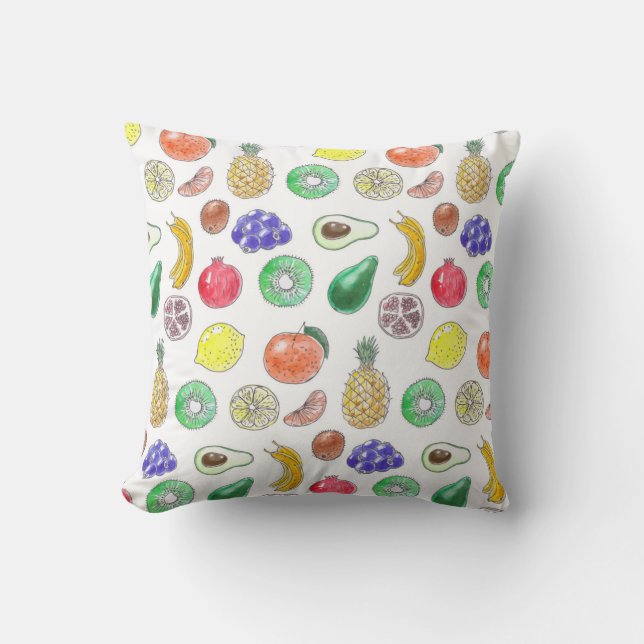 Fruit pattern throw pillow (Front)