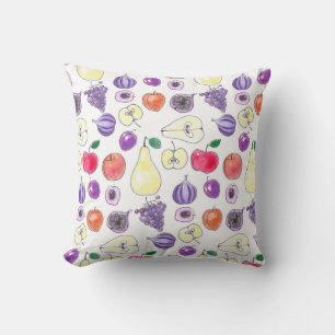 Fruit pattern throw pillow