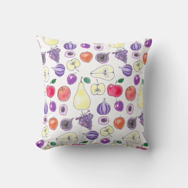Fruit pattern throw pillow (Front)