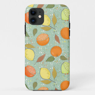 Fruit pattern with lemons, oranges iPhone 11 case