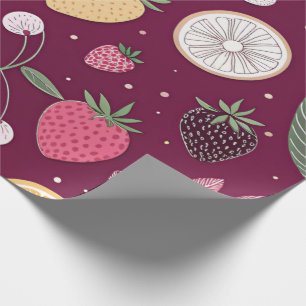 Fruit Pattern Wrapping Paper – 30in x 60ft Roll by
