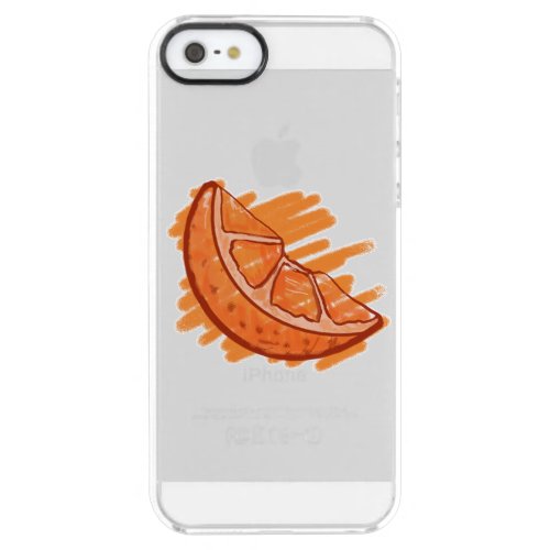 Fruit Patterns Blood Orange Electronic Clear iPhone SE55s Case