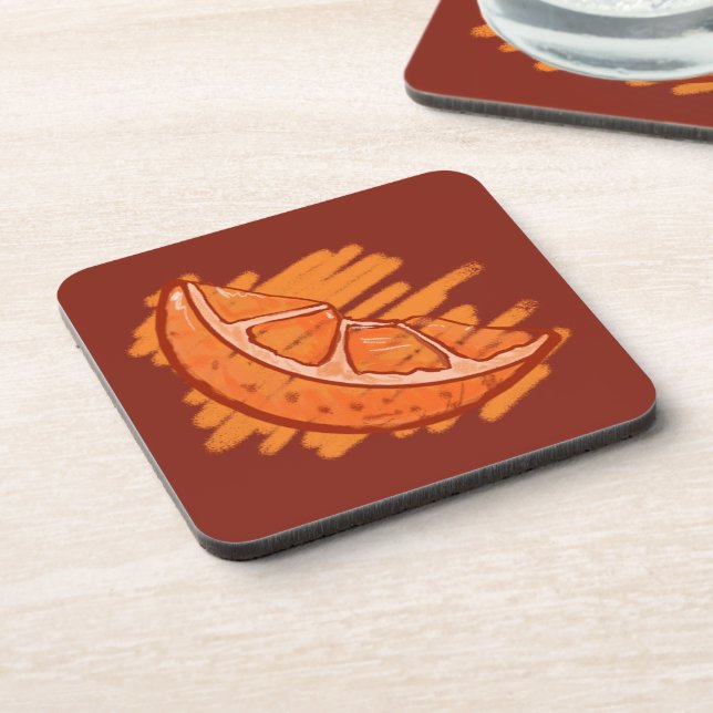 Fruit Patterns Blood Orange Gifts Beverage Coaster (Left Side)