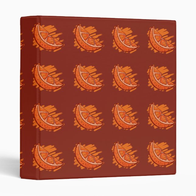 Fruit Patterns Blood Orange Gifts Binder (Front/Spine)