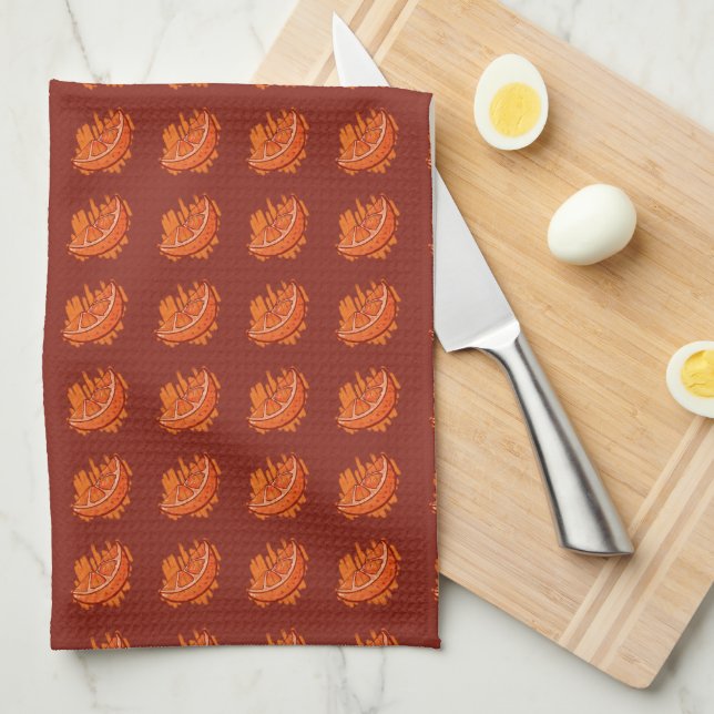 Fruit Patterns Blood Orange Gifts Kitchen Towel (Quarter Fold)