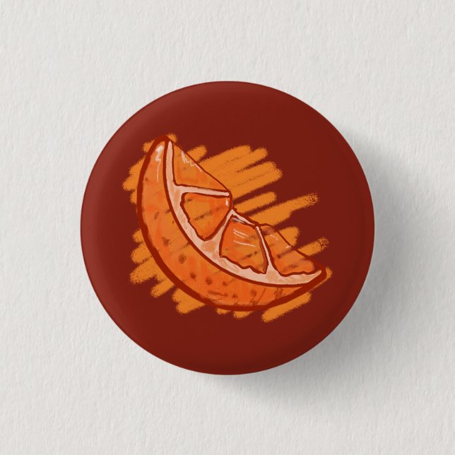 Fruit Patterns Blood Orange Pinback Button (Front)