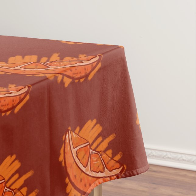 Fruit Patterns Blood Orange Tablecloth (In Situ)
