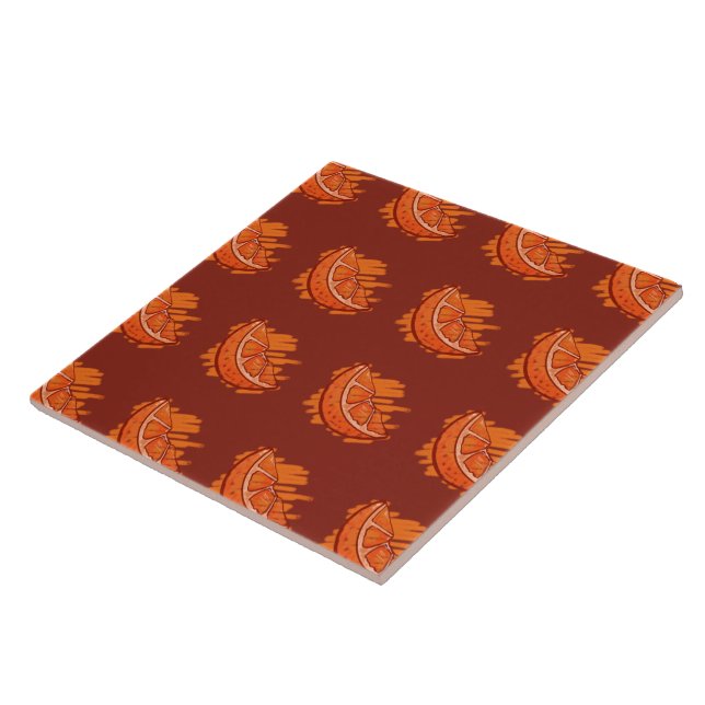 Fruit Patterns Blood Orange Tile (Side)
