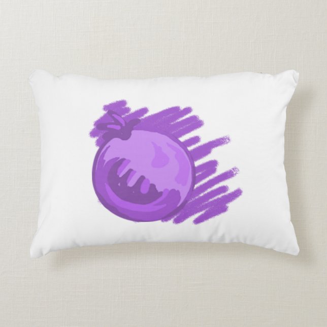 Fruit Patterns Blueberries and Cream Accent Pillow (Front)