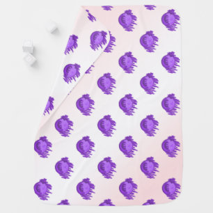 Fruit Patterns Blueberries and Cream Baby Blanket