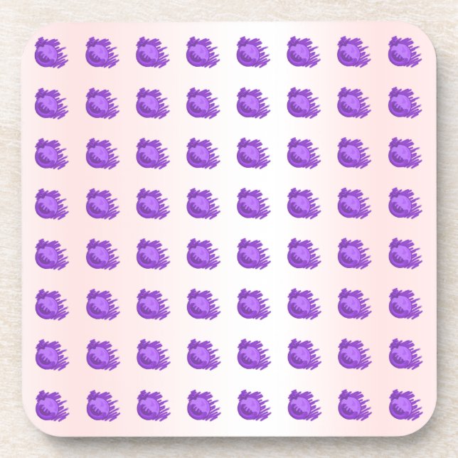 Fruit Patterns Blueberries and Cream Beverage Coaster (Front)