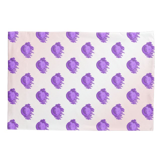 Fruit Patterns Blueberries and Cream Pillow Case (Back)