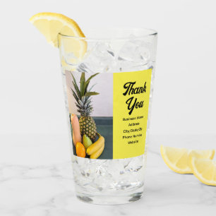 Fruit Photo Thank You Customer Appreciation Yellow Glass