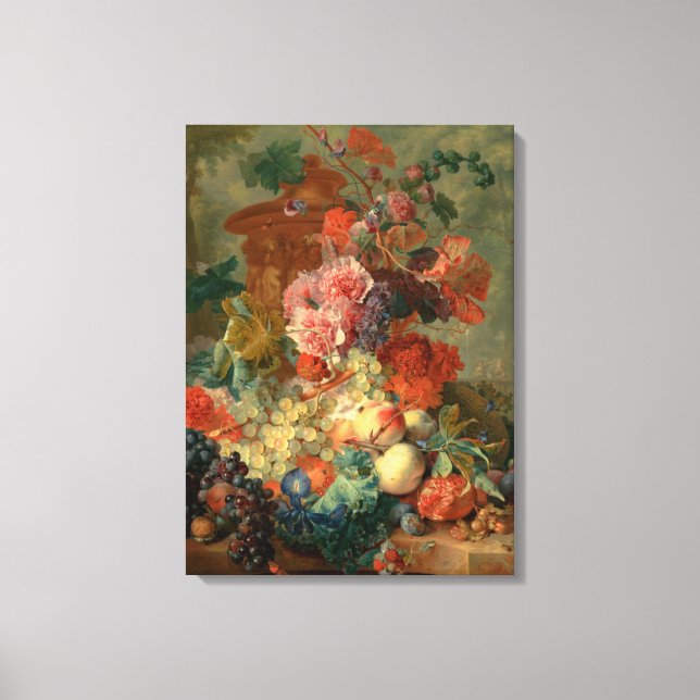 Fruit Piece - Jan van Huysum (1722) Canvas Print (Front)