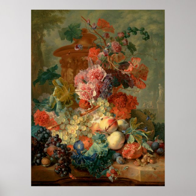 Fruit Piece - Jan van Huysum (1722) Poster (Front)