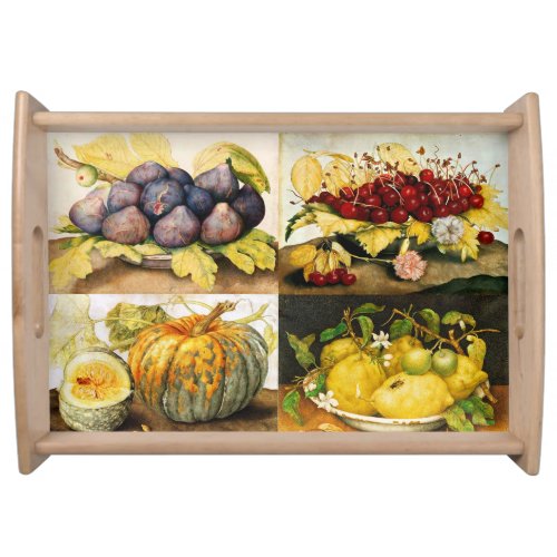 Fruit Plates CherriesLemonsFigsPumpkins Serving Tray