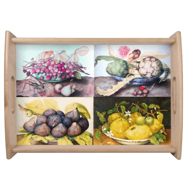 Fruit Plates /Strawberries,Lemons,Figs,Artichokes Serving Tray (Front)