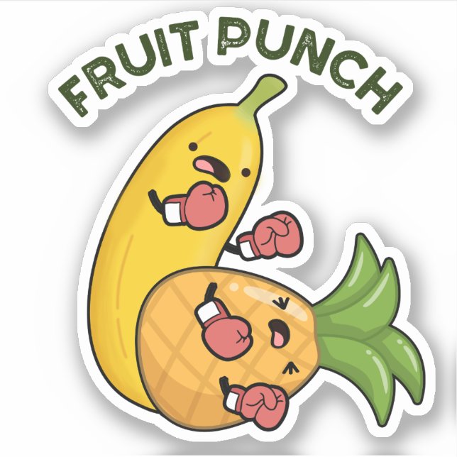 Fruit Punch Funny Drink Pun  Sticker (Front)