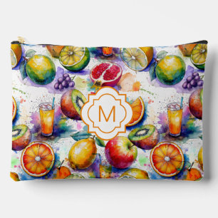 Fruit Punch Watercolor Pattern Personalized Accessory Pouch