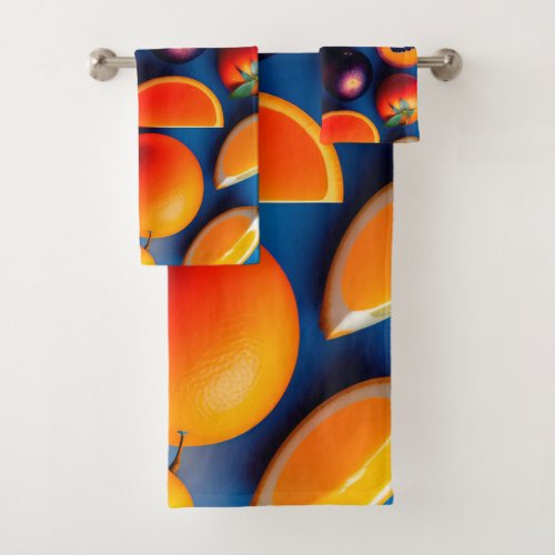 Fruit realistic pattern Bathroom Towel Set  