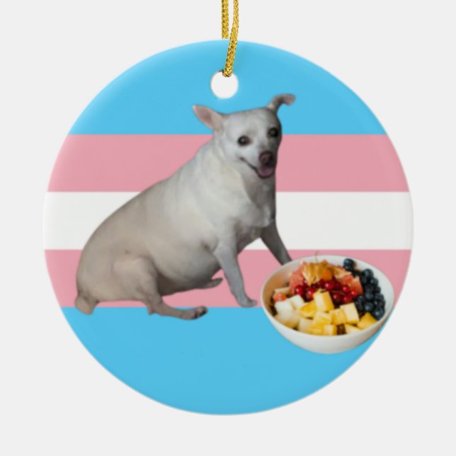 Fruit salad ceramic ornament (Front)