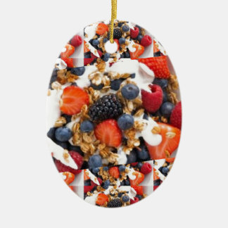 Fruit Salad Foods Chef Healthy Eating Cuisine Art Ceramic Ornament
