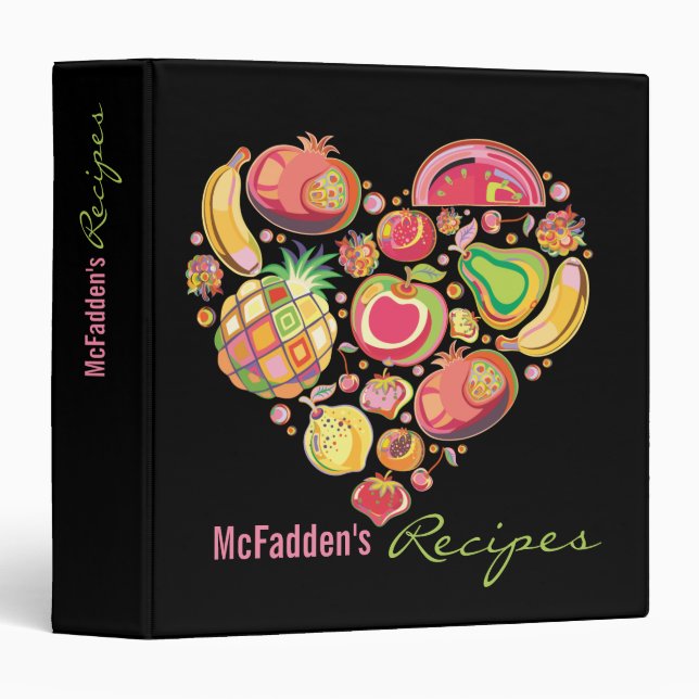 Fruit Salad Personalized Name Recipe Binder (Front/Spine)