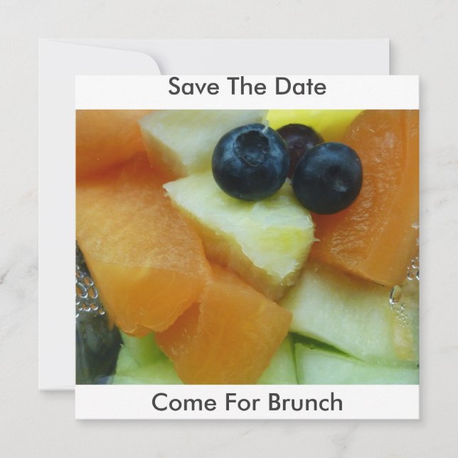 Fruit Salad, Save The Date, Come For Brunch Save The Date (Front)