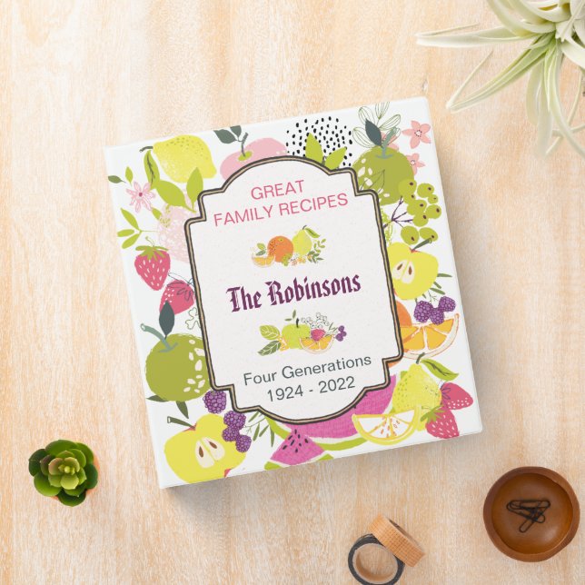 Fruit salad; summer fruit collage  3 ring binder (In Situ)