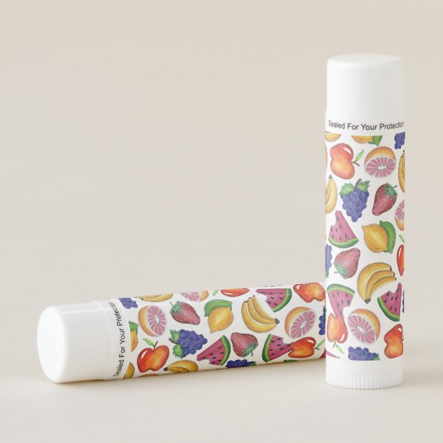 Fruit Salad Watermelon Lime Grape Strawberry Apple Lip Balm (Front)