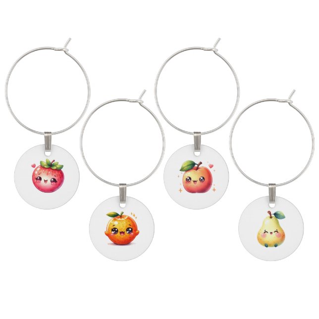 Fruit Salad Wine Charm (Staggered)