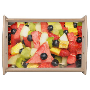 fruit salad with grapes, water melon, pinapple serving tray